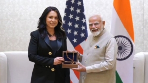 Tulsi Gabbard meets Modi in India and refers to Krishna as her guiding light