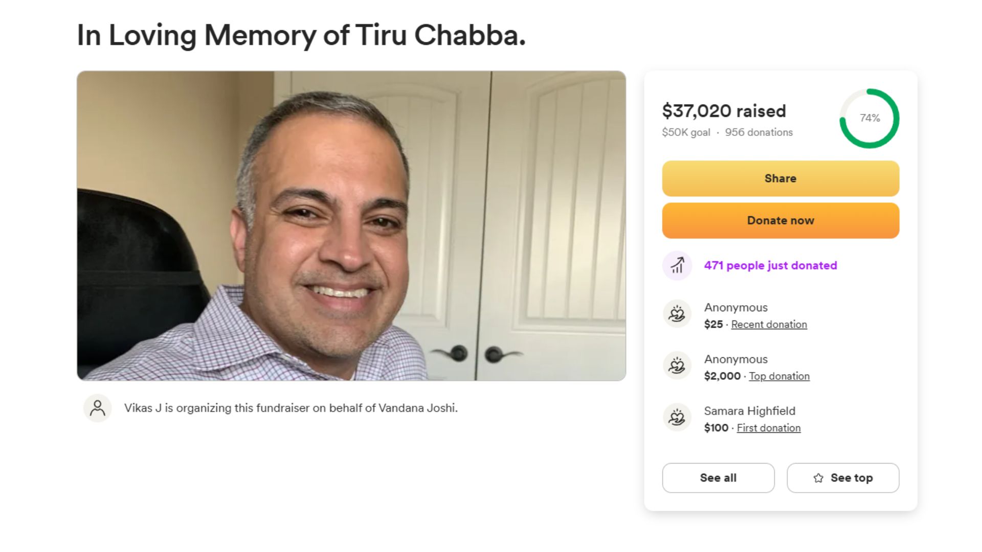 Community Rallies Around Family of Tiru Chabba After Fatal FSU Shooting