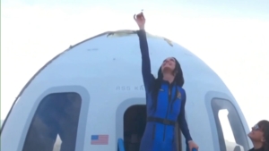 Katy Perry blasts off with all-female crew in historic Blue Origin spaceflight
