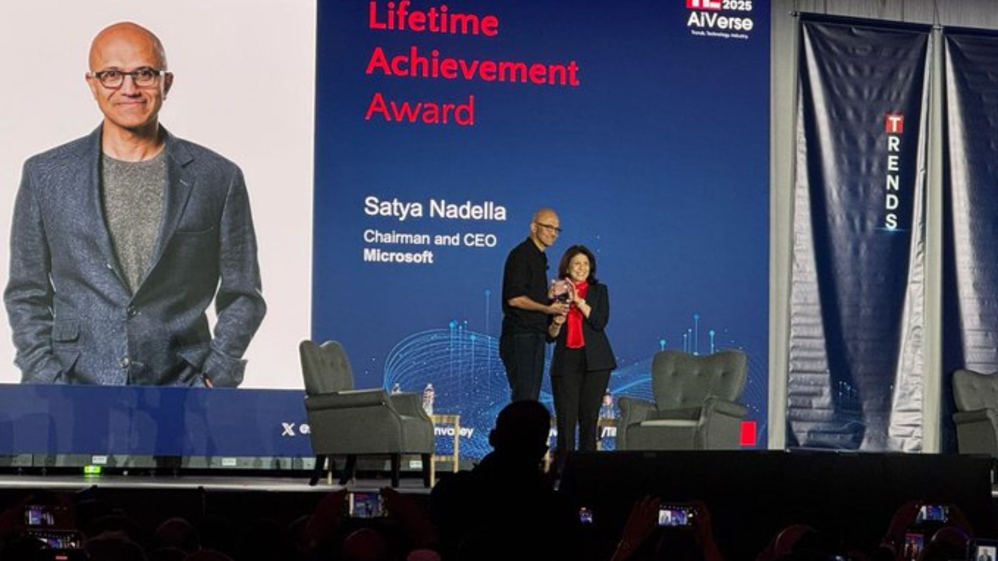 Satya Nadella receives lifetime achievement award at TiEcon 2025 