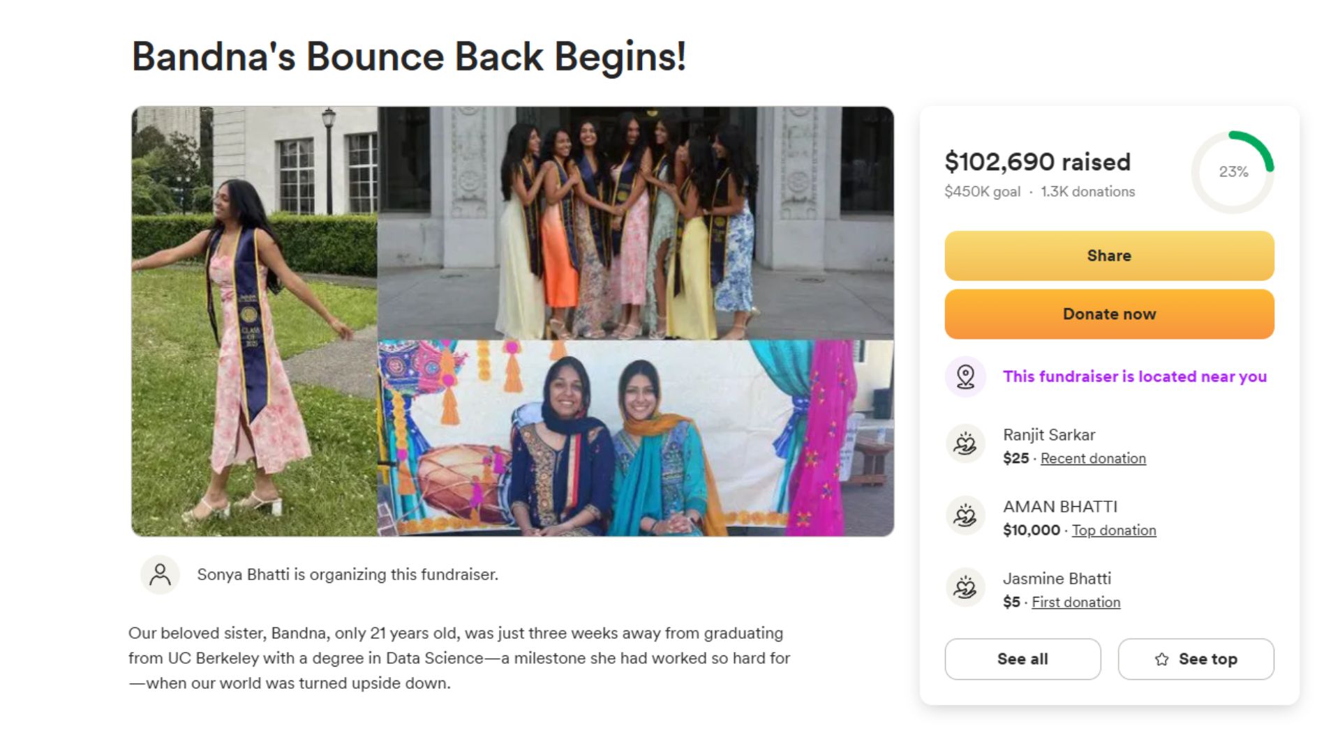 Indian American UC Berkeley student paralyzed after fraternity fall; community rallies to support recovery