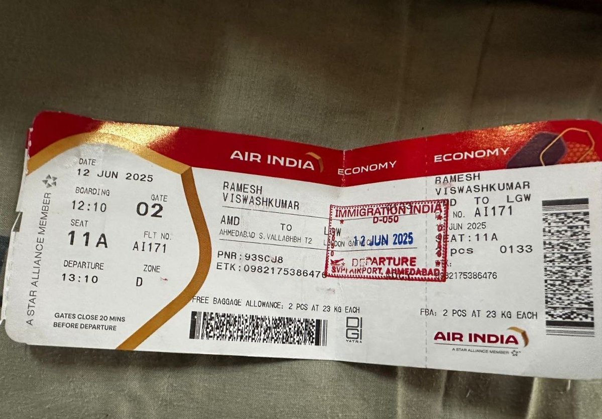 MIRACLE: Ramesh Vishwakumar survives Air India Flight AI-171 crash that killed at least 240 people