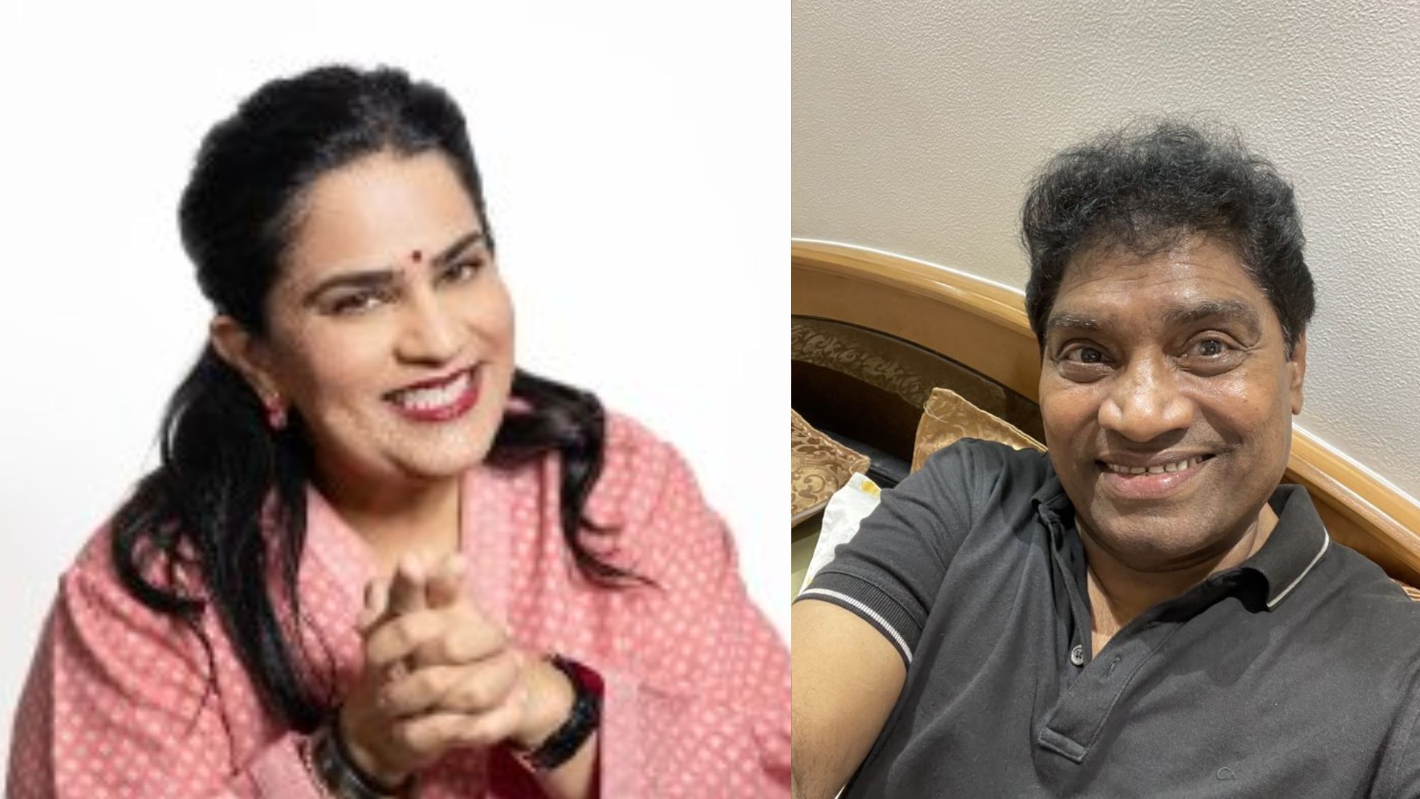 Zarna Garg meets Johny Lever while on Indian tour 