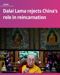 Dalai Lama rejects China’s role in reincarnation