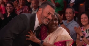 Jimmy Kimmel’s sweet moment with 90-year-old fan Shubha Bhowmik
