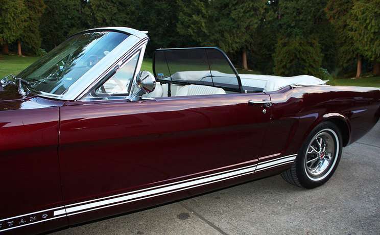Mustang convertible 1965 to 1966 wind deflector by love the drive