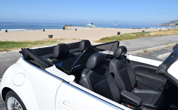 Vw beetle convertible from 2012 to 2019 wind deflector by love the drive beach