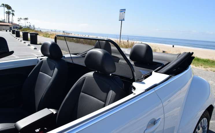 Vw beetle convertible from 2012 to 2019 wind deflector by love the drive drivers side