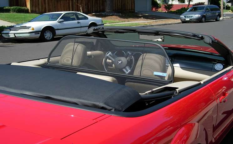 Mustang convertible wind deflector 2005 to 2014 by love the drive