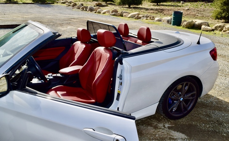 Bmw 2 convertible wind deflector by love the drive drivers side door open photo