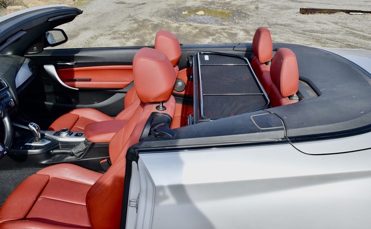 Bmw 2 convertible wind deflector by love the drive wind deflector in down position photo