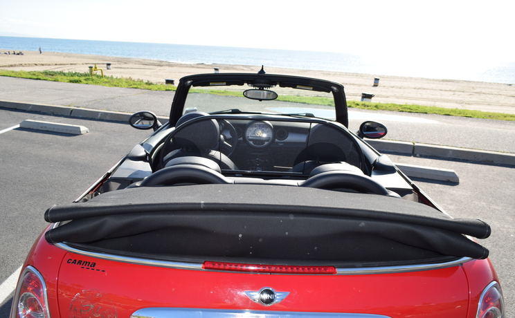 Mini convertible wind deflector fits years from 2004 to 2015 rear view