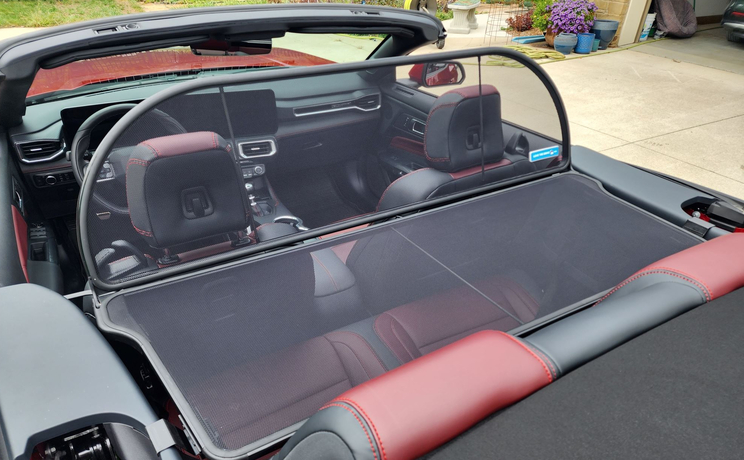 2024 to 2030 mustang convertible wind deflector review view designed by love the drive