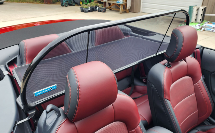 Mustang convertible wind deflector fits 2024 to 2030 designed by love the drive