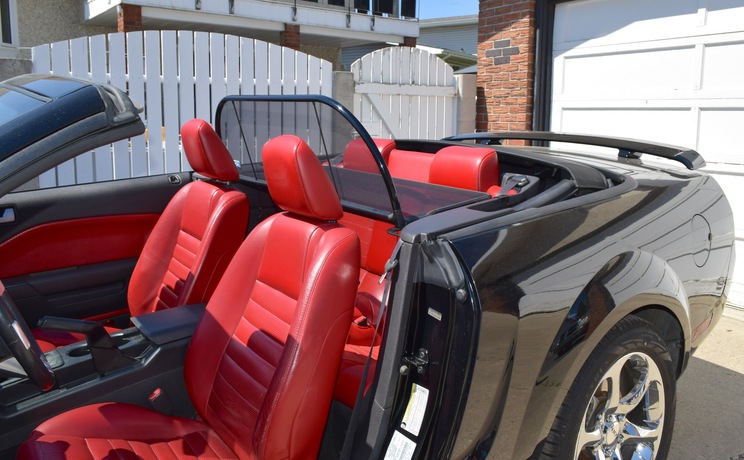 Mustang wind deflector door open drivers side for 2005 to 2014 convertible by love the drive