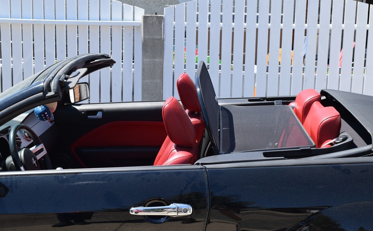 Mustang wind deflector drivers side for 2005 to 2014 convertible by love the drive