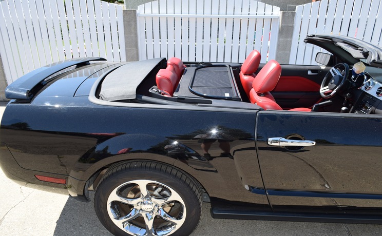 Mustang wind deflector folded flat for 2005 to 2014 convertible by love the drive