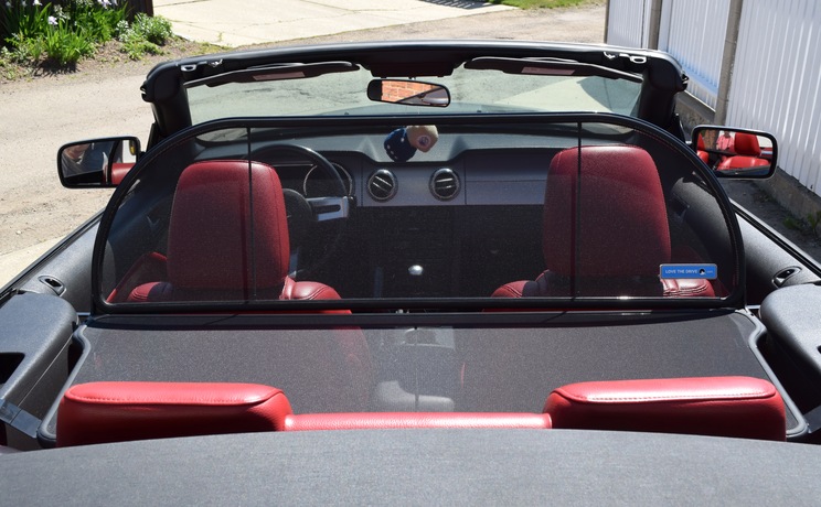 Mustang wind deflector rear view for 2005 to 2014 convertible by love the drive