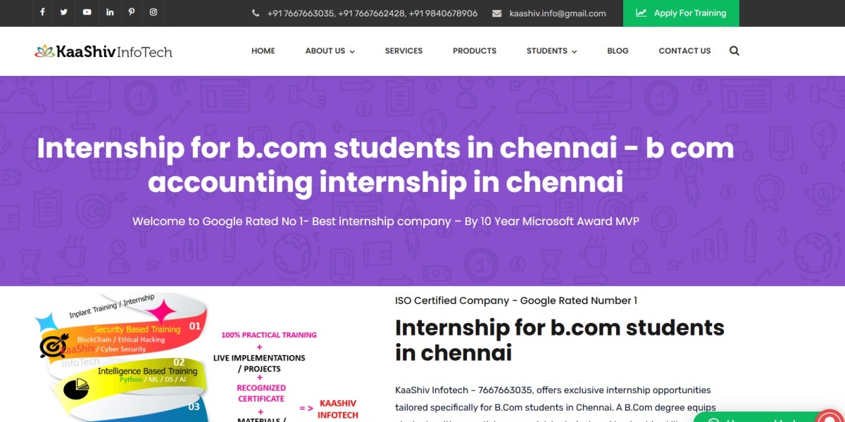internship for bcom students in chennai